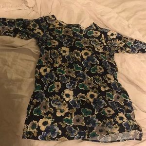 Navy floral american apparel dress